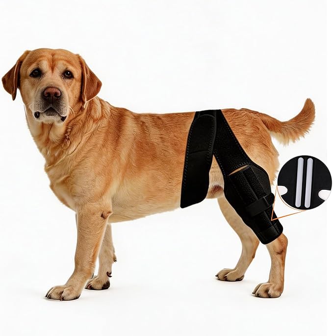 Dog Knee Brace for Leg, Adjustable Dog Braces for Torn ACL Support, Built in Side Stabilizers, Breathable Dogs Hip Brace for Arthritis Relief, Joint Stability and Post Surgery Recovery